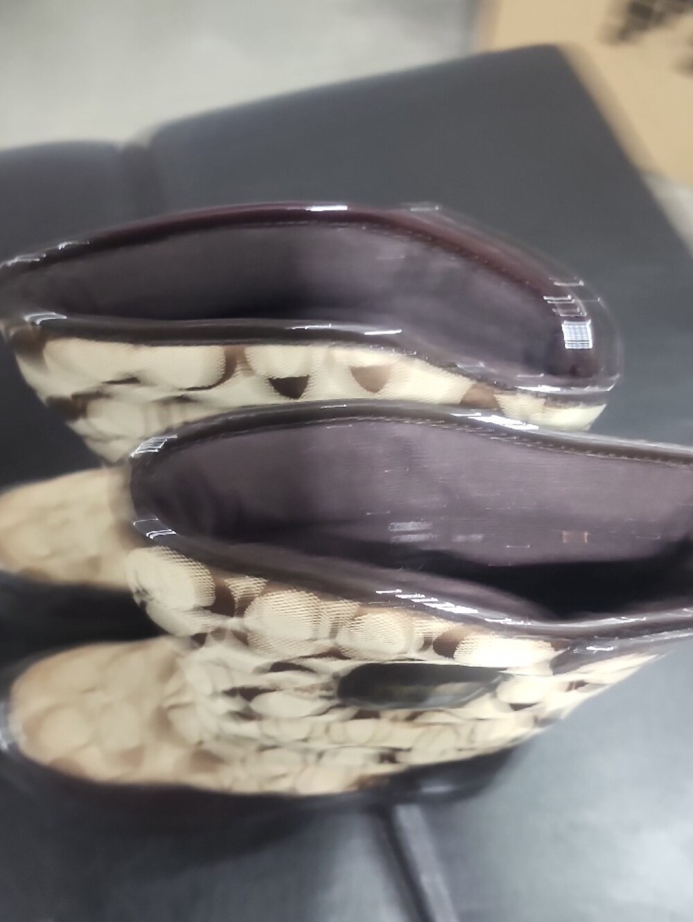 Coach Quilted Signature Logo Boots - Brown/Cream - Picture 6 of 14